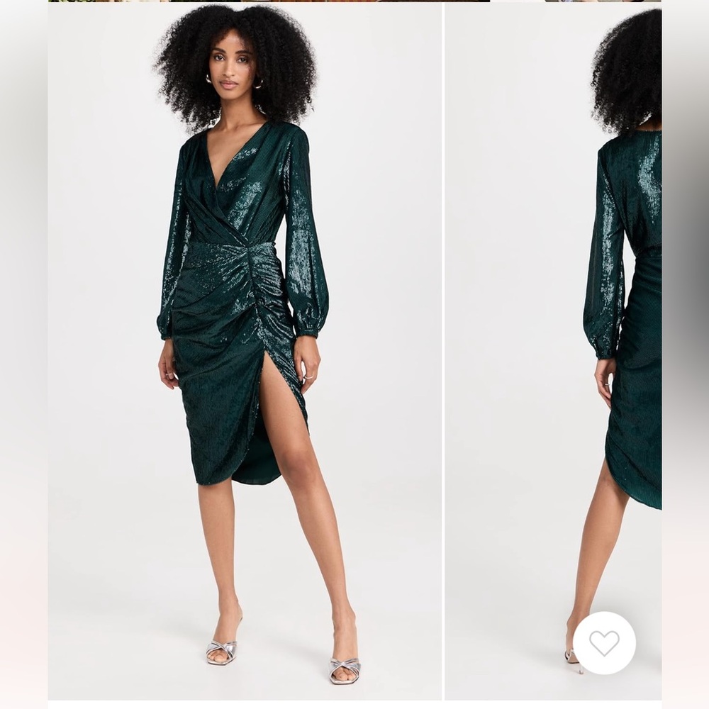 Amanda Uprichard Long Sleeve Roma Dress In Ansella Burnout